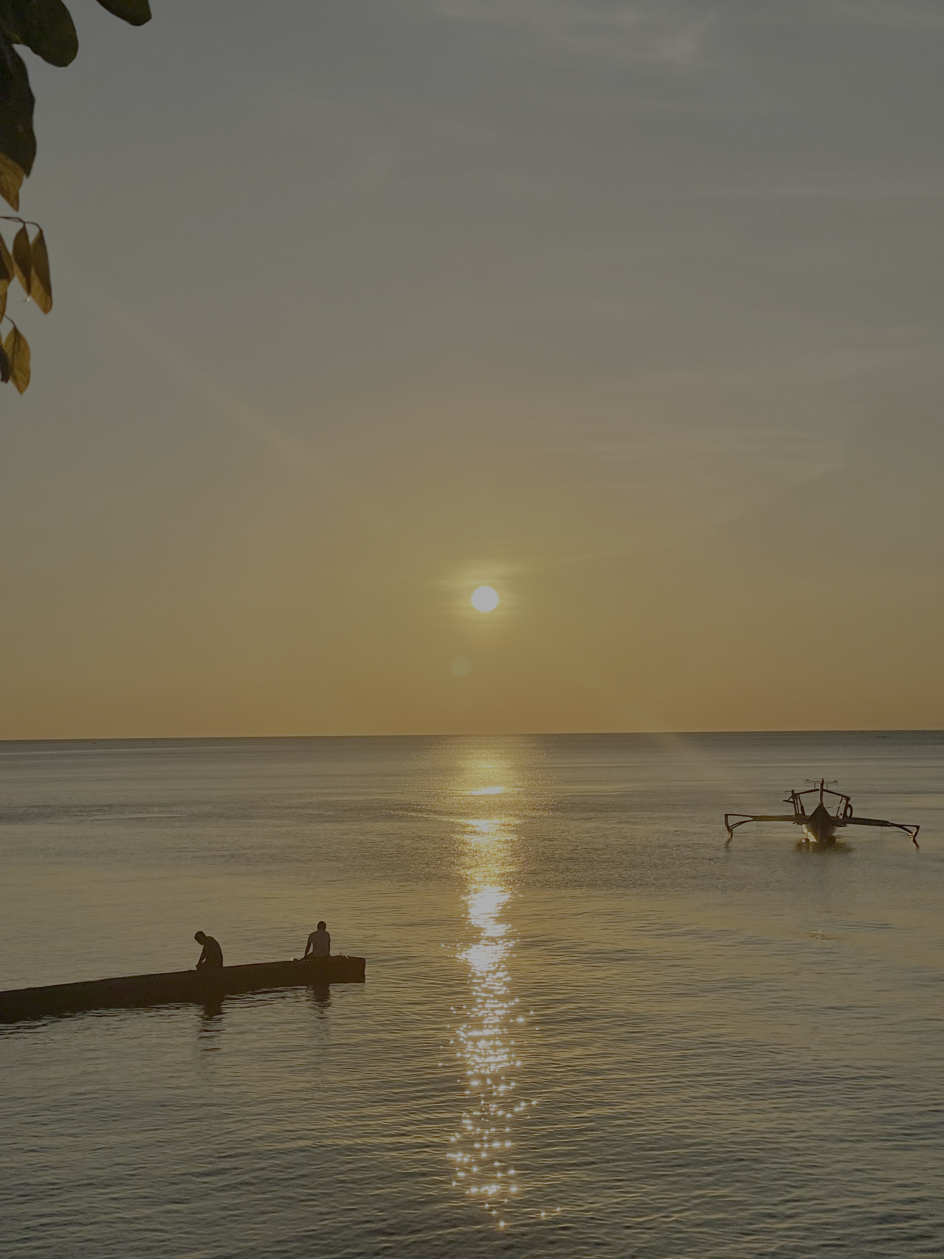 Sunset over the water in Mabini, Batangas